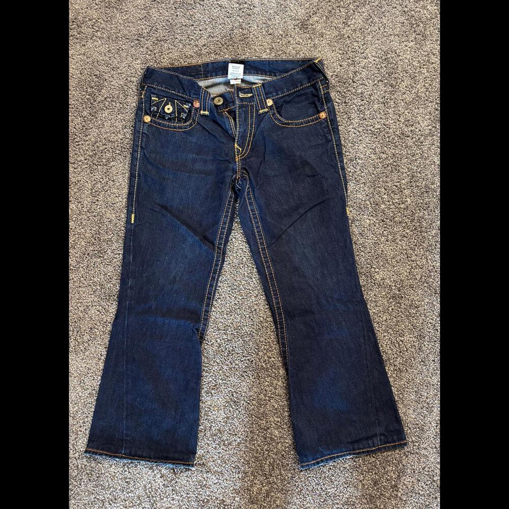 True Religion Dark Wash Bootcut Jeans - Size 31 x 34 Joey Big T